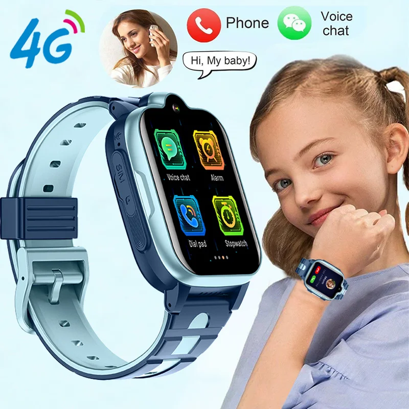 

4G Smart Watch For Children IP67 Waterproof GPS WIFI Smart Watch Kids With SOS Flashlight Video Call Birthday Gift for 3-12Y