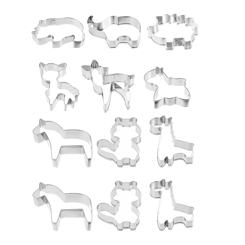 

18pcs Animals Design Baking Mold Stainless Steel Cookie Cutter Baking Supply