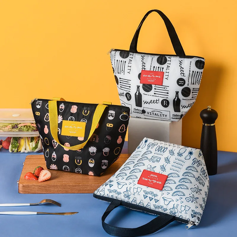 

Hot Portable Picnic Bag Thermal Insulated Lunch Box Tote Cooler Handbag Waterproof Backpack Bento Pouch School Food Storage Bags