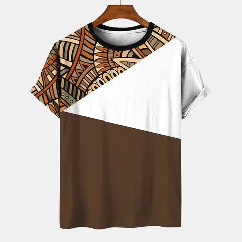 Мужская футболка полиэстер этнический стиль