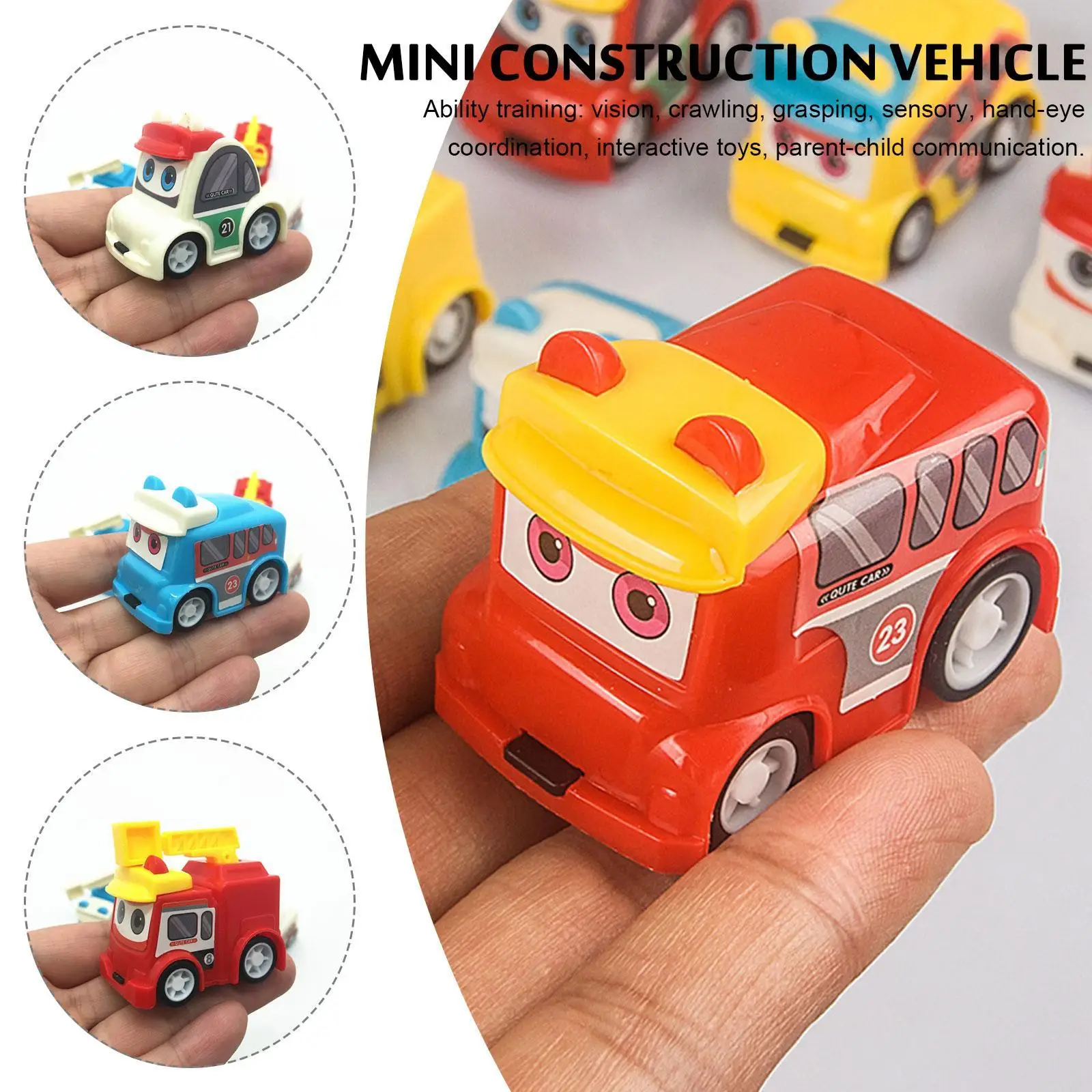 

Инерционная игрушка для мини-автомобиля, 1 шт., нажимная скользящая игрушка, милая мультяшная игрушка для детей, подарок на день рождения, сл...