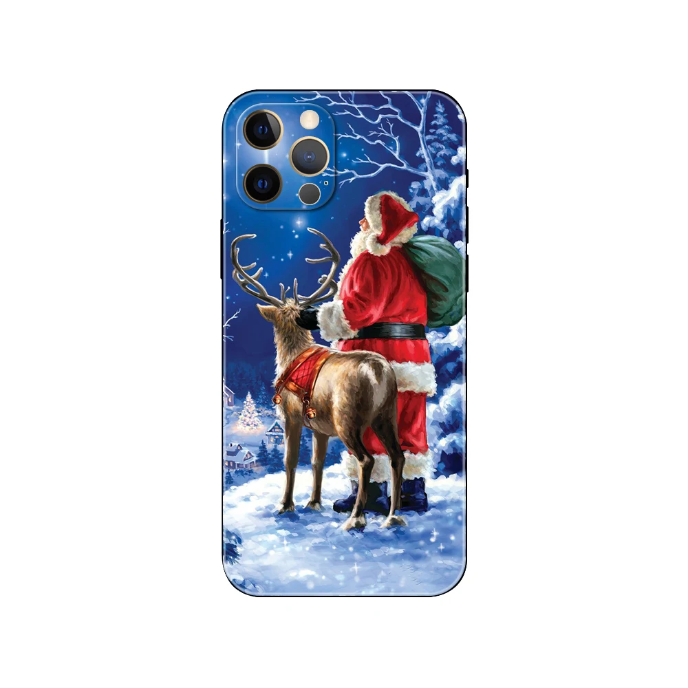 Чехол для телефона с рождественским и новогодним рисунком iphone 5 5s 2020se 6 6s 7 8 plus x 10 XR