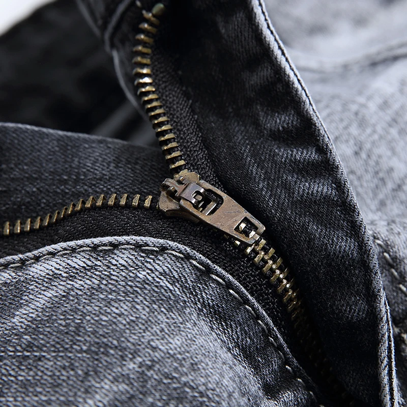 2023 Men Casual Cotton Washed Designer Clothing Jeans Brand Masculino Homme Pants Stretch Slim Denim Trousers Free Shipping