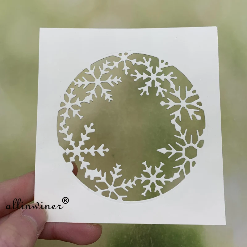 

New Snowflake circle frame Metal Cutting Dies for DIY Scrapbooking Album Paper Cards Decorative Crafts Embossing Die Cuts