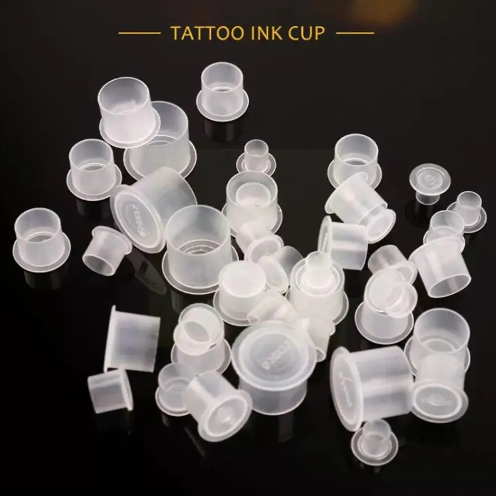 

100pcs Disposable Tattoo & Permanent Makeup Pigment Small Medium Caps Accessories Ink Large Container Microblading Cups Siz I7Q2