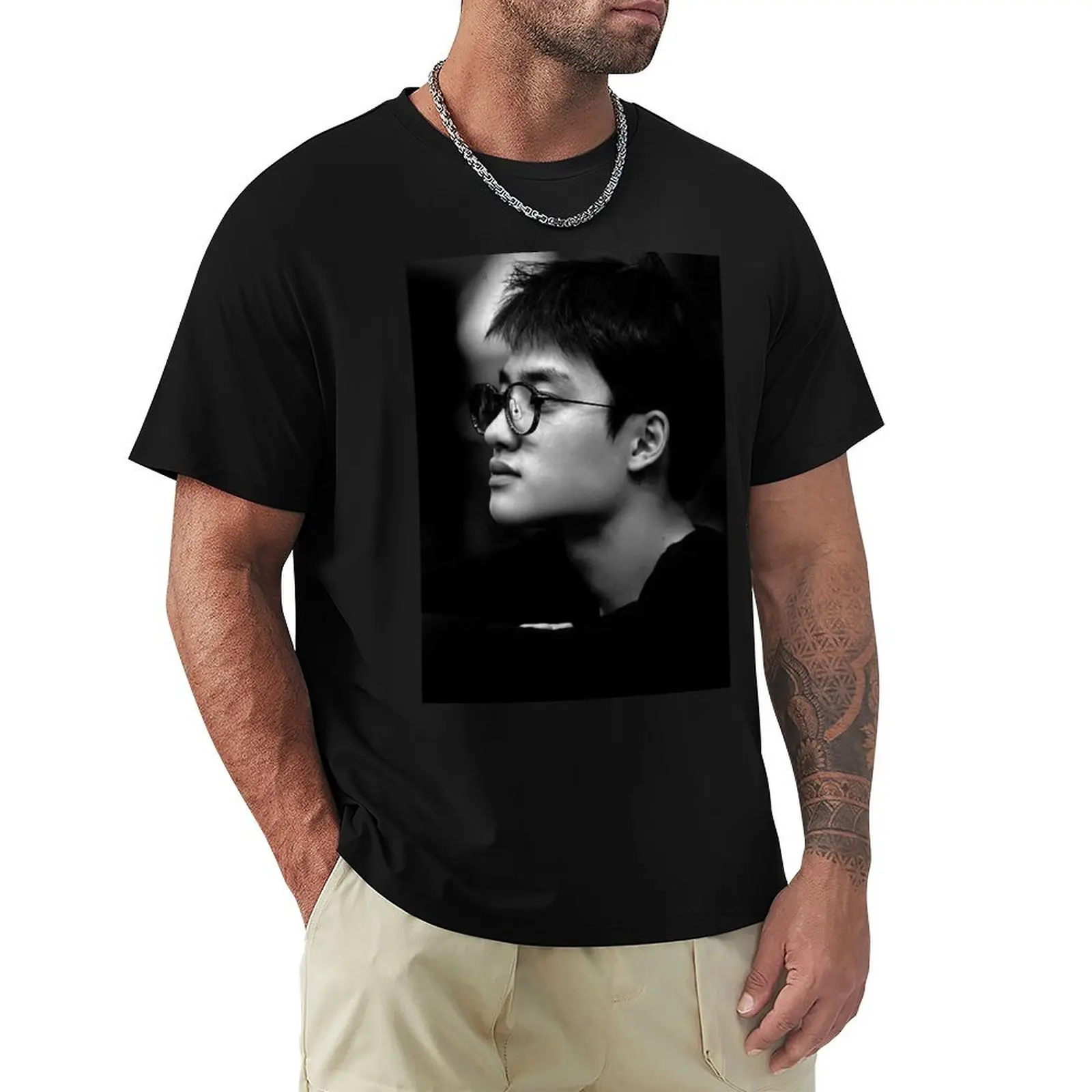 Футболка Kyungsoo (D.O) хлопковые футболки с рисунком футболка на заказ рубашка