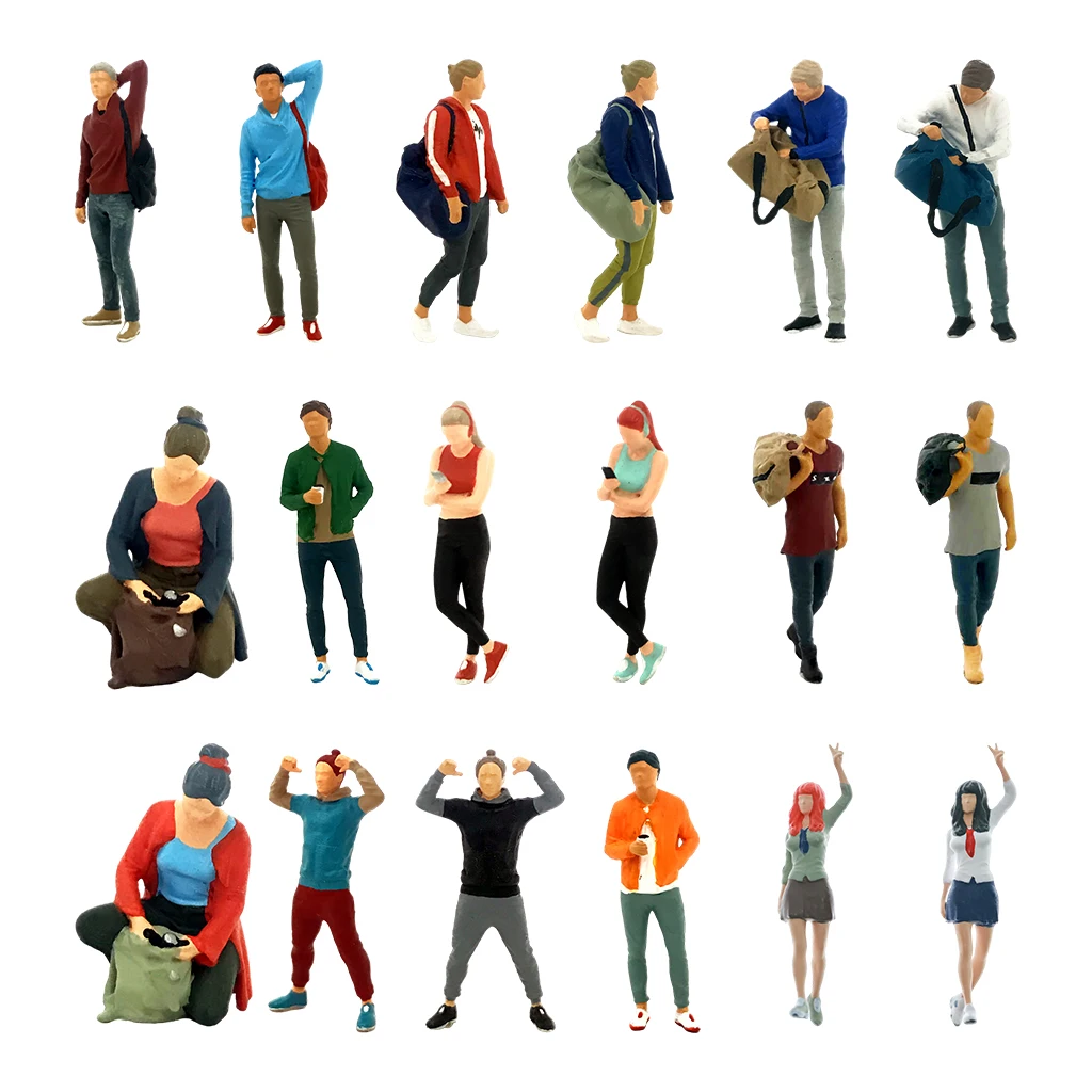 

1:64 Diorama Sports Woman Man Figure People Doll for Accessories