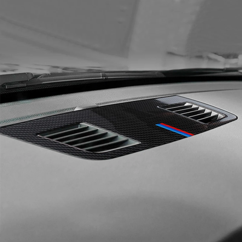 

Carbon Fiber Car Interior Dashboard Air Conditioning Outlet Vent Cover Sticker Trim For BMW 3 Series E90 2005- 2011 2012