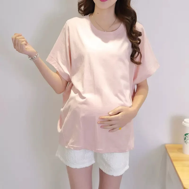 

Spring 2022 Maternity short sleeve shirt large size maternity dress2022