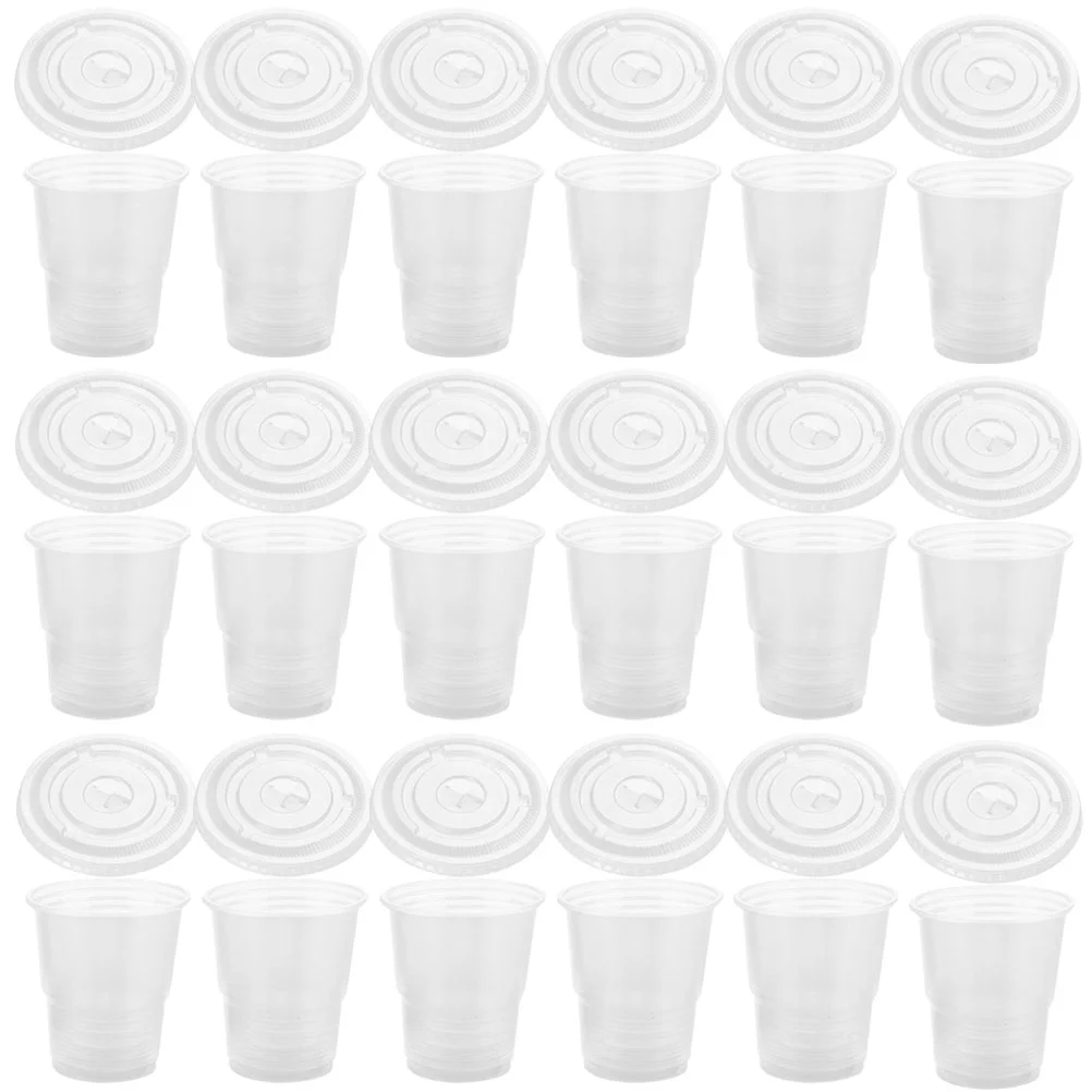 

50 Pcs Disposable Drink Cup Party Cups Clear Beverage Containers Pp Go Coffee Vasos Tapas Para Bebidas