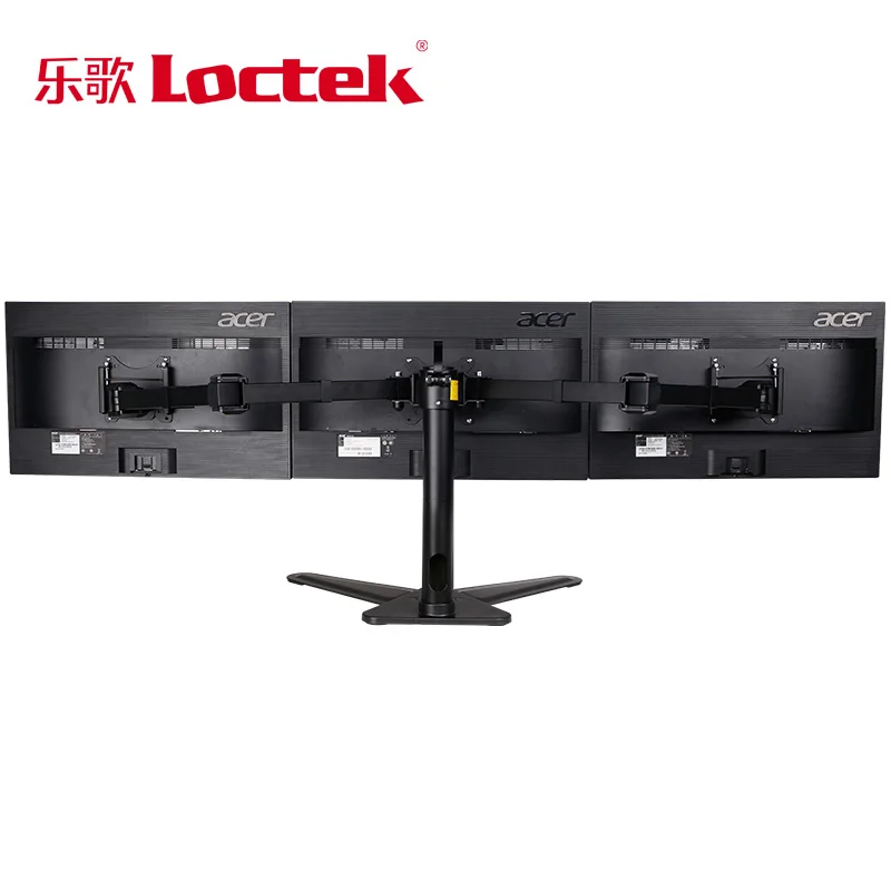 

Loctek D2T Desktop 10"-30" Triple Display Stand Full Motion Free Lifting 3 Screen Monitor Holder Mounting Arm Loading 10kgs each