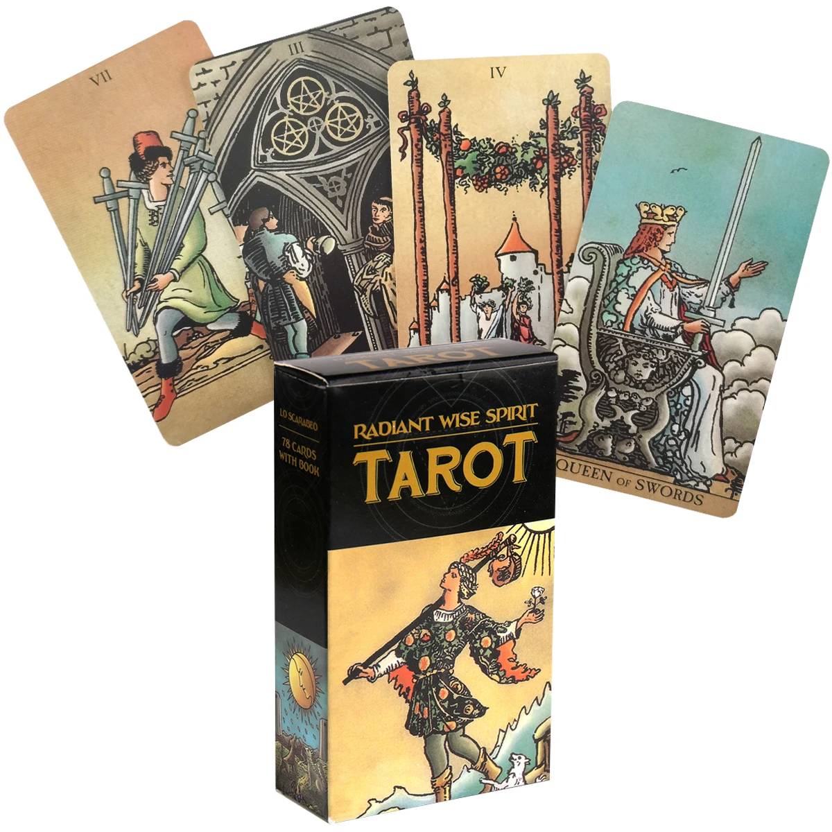 

Hot Sell Radiant Wise Spirit Tarot By Lo Scarabeo Cards Tarot Deck Board Game For Fate Divination Entertainment Game 78 Pcs