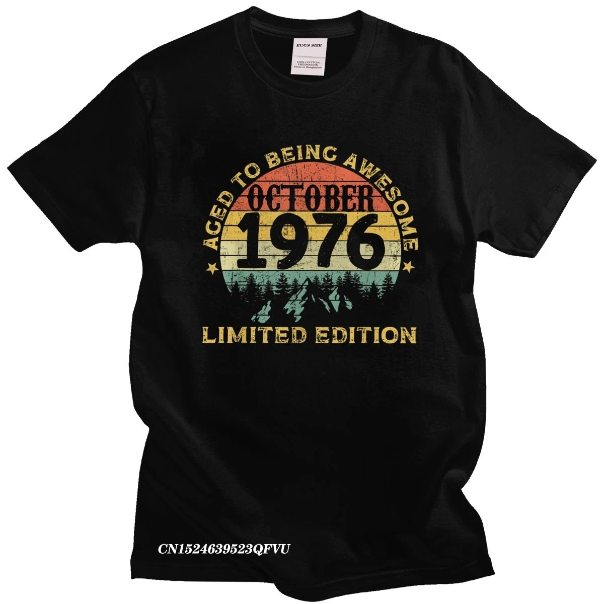 

Classic Vintage Legends Awesome Born In October 1976 Shirt Camisas Men Cotton Harajuku Shirt 44 Years Old Birthday Camisa