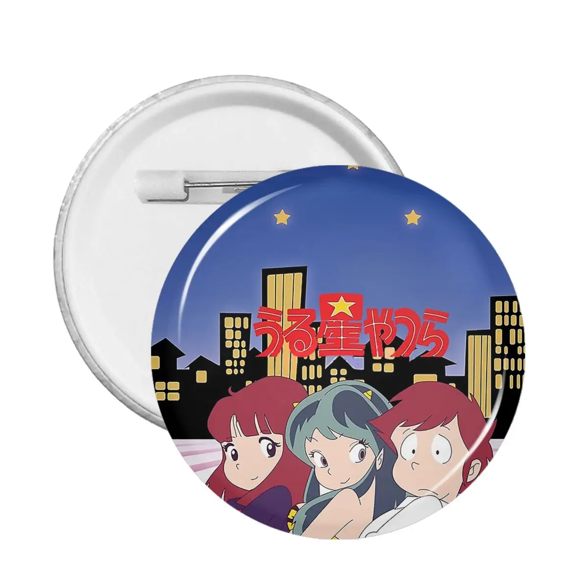 PVC Urusei Yatsura Collar Badge Cute Badge Lum 80s Anime Pins Brooches for Hat Anime Fans Collections