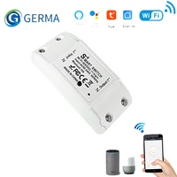 germa tuya alexa timing wifi switch smart home voice relay module smart life app wireless remote controller light switch 220v