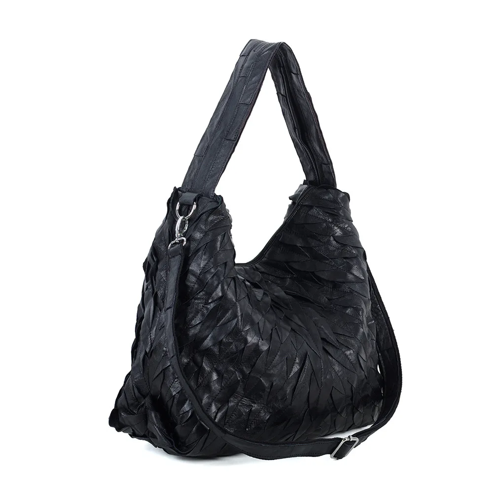 Новинка 2025 года кожаная женская сумка на плечо из овчины сумка-тоут ручной работы