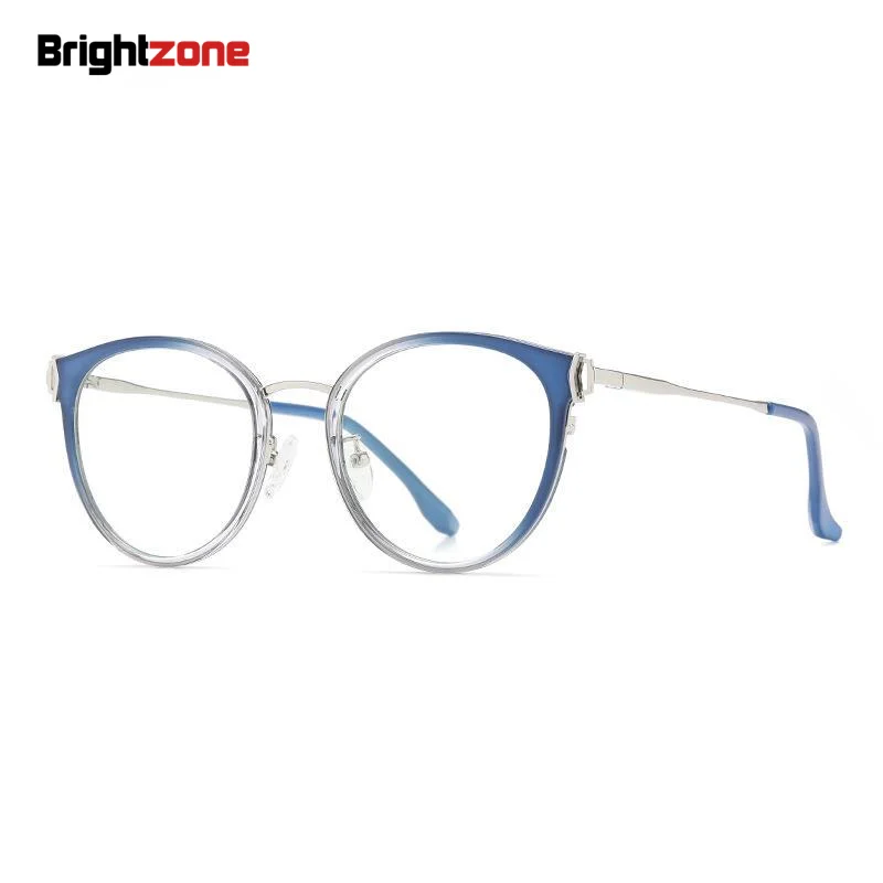 

Новая оправа для круглых глаз Brightzone, Женская оправа против синего света, блокирующая дешевый рецепт, оптические Rx очки, очки Bluelight Gafas