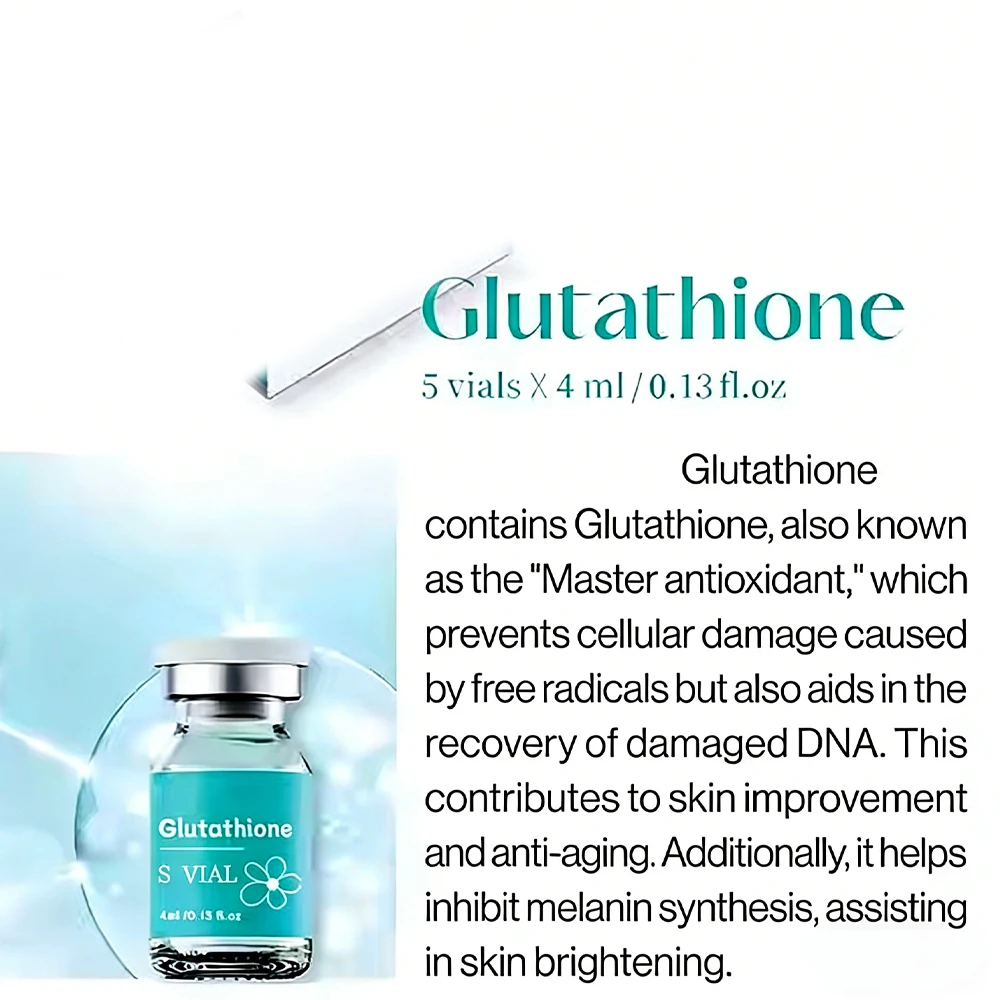 Фото Осветляющая ампульная эссенция с глутатионом 10 мл × 5 шт. - Глубоко увлажняющая сыворотка для эластичности кожи №4