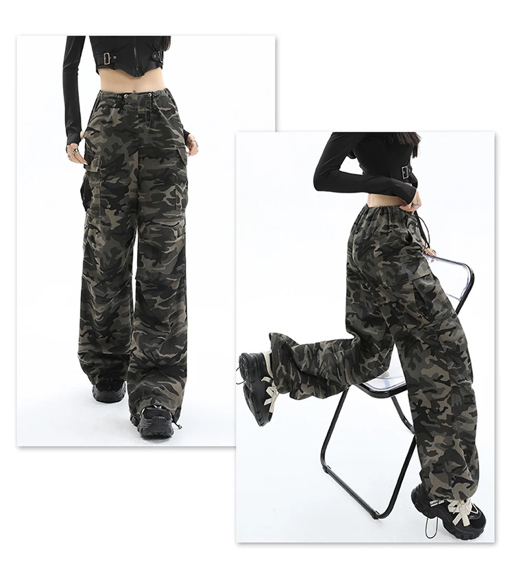Американские спортивные брюки на шнуровке винтажные камуфляжные комбинезоны в