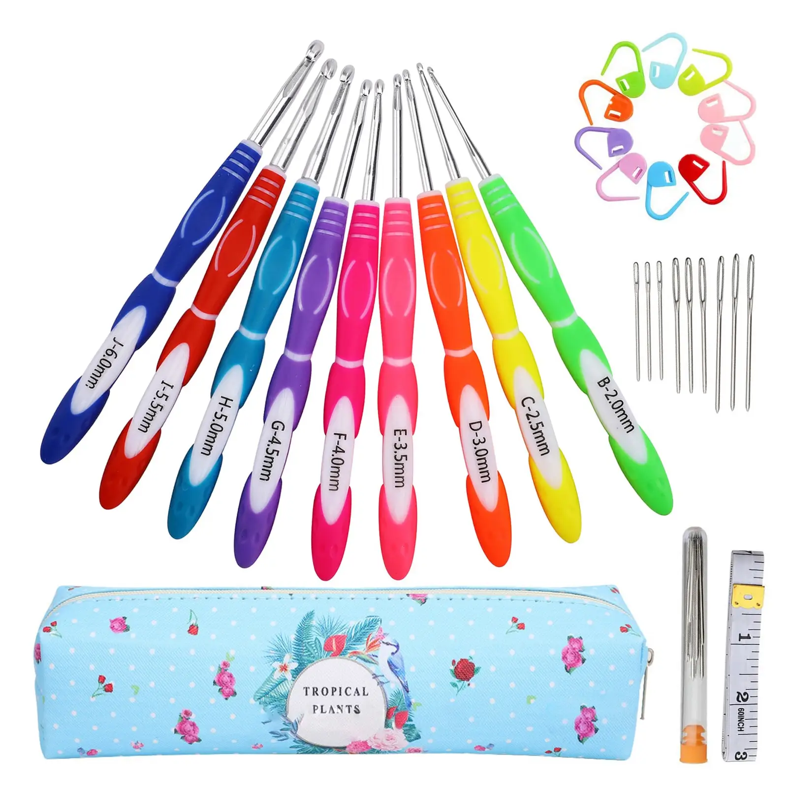 

9 шт., набор спиц для вязания, с сумкой для хранения