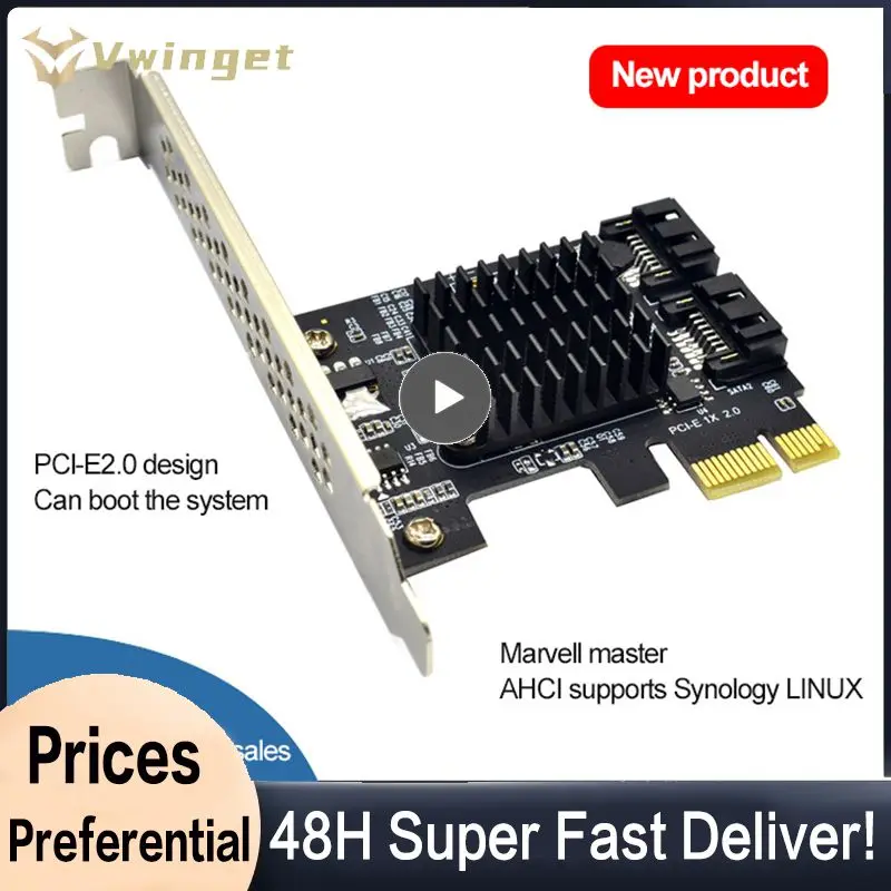 

1~8PCS Chi a Mining PCIE SATA PCI-E Adapter 2 Port SATA 3.0 6Gbps Controller PCI Express X1 to SATA 3 Expansion Card Riser