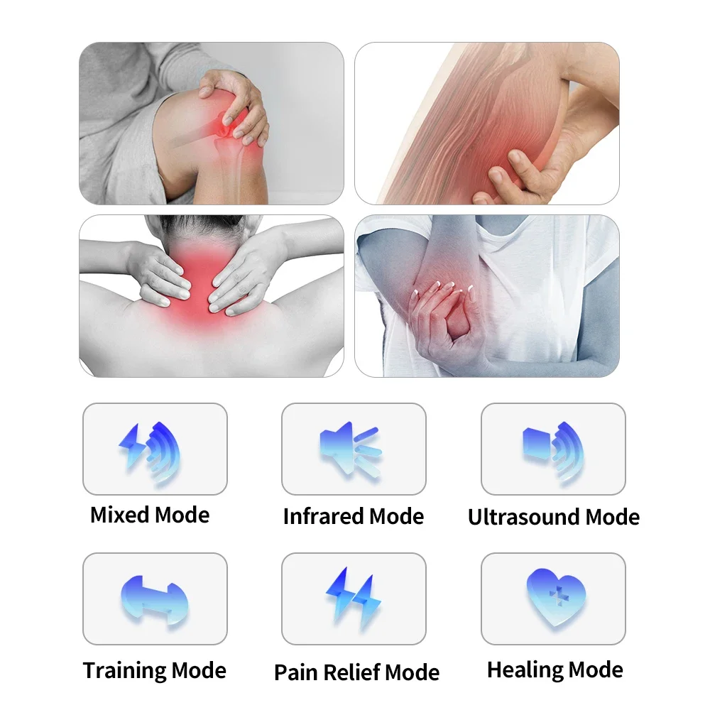 Многофункциональный pbm светотерапия 3 в 1 ультразвуковой массажер TENS EMS машина для