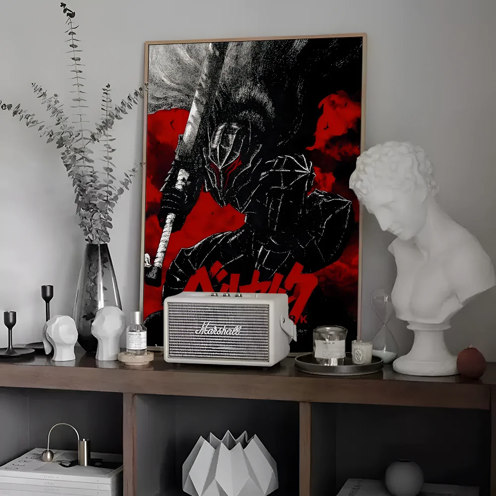 Берсерк японский самоклеящийся художественный постер HD качество настенное