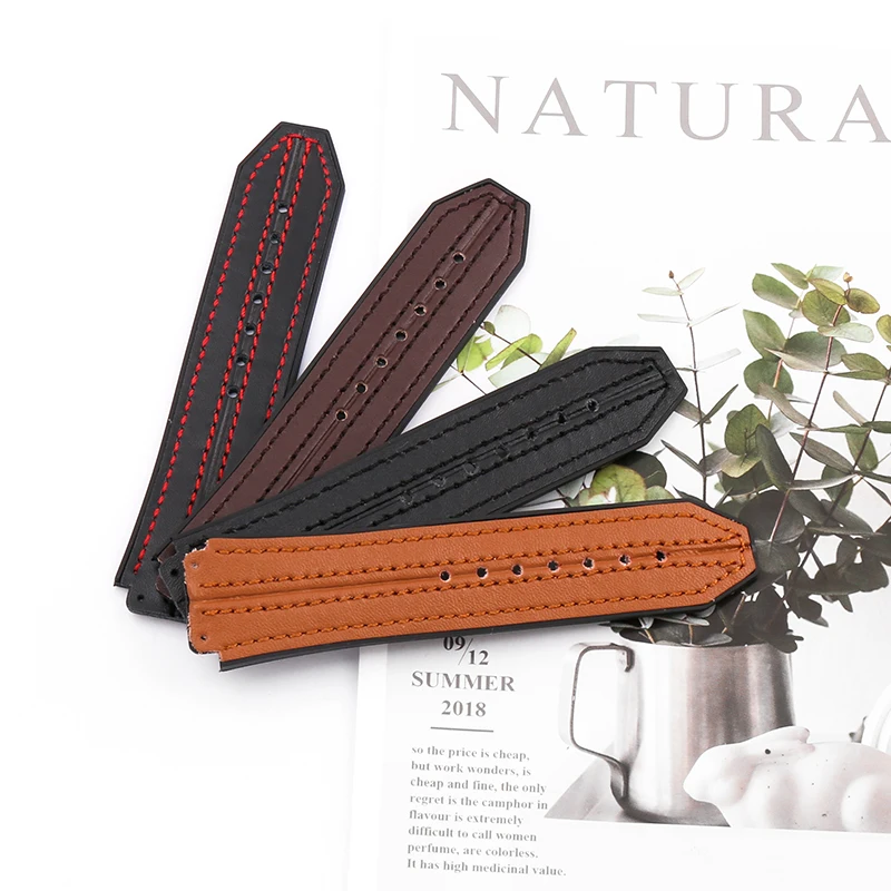 Watch accessories for HUBLOT Hublot Big Bang Series Stick skin outdoor sports silicone strap 25*19 unisex