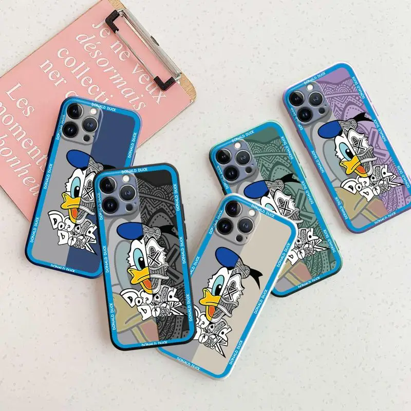 

Donald Duck Splice Phone Coque Celulares For iPhone 12 13 11 14 Pro Max X XS 8 Mini XR 7 Plus 6S 6 5 12mini 13mini