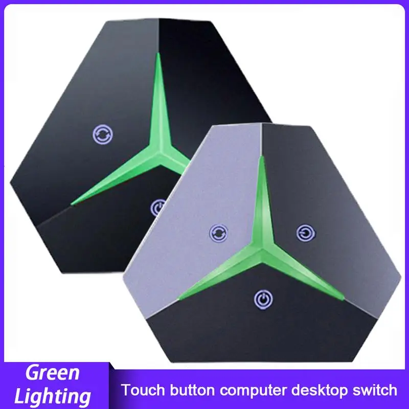 

Computer Switch LED Triangle Touch Waterproof Power Supply Restart Lighting Button for Desktop Gaming Equipment Grey