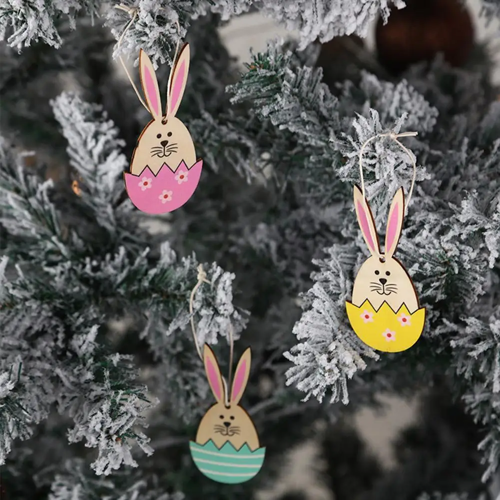 

Easter Wooden Pendants Cute Happy Easter Eggs Rabbit Supplies Easter Easter Decoration 2023 Craft Ornaments Hanging Diy Woo B0k1