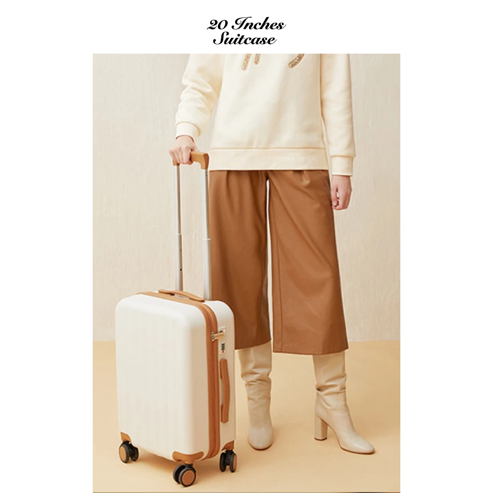

Fashion 20“ Inches Suitcase Casual Luggage Case Travel Carrier 4 Wheels 360 Degree Free Moving ABS Material Travel Bags S Size