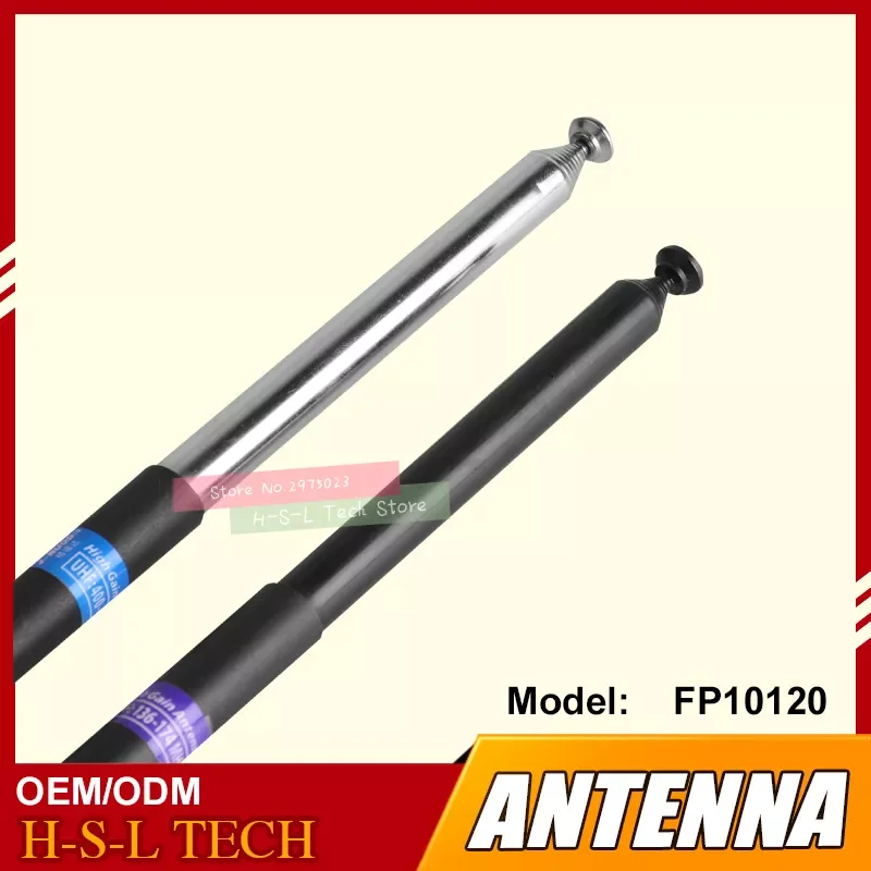 Stainless Steel Anti Collision Pull Rod Antenna Walkie Talkie Telescopic Antenna BNC/SMA 136-174Mhz VHF Two Way Radio Antenna