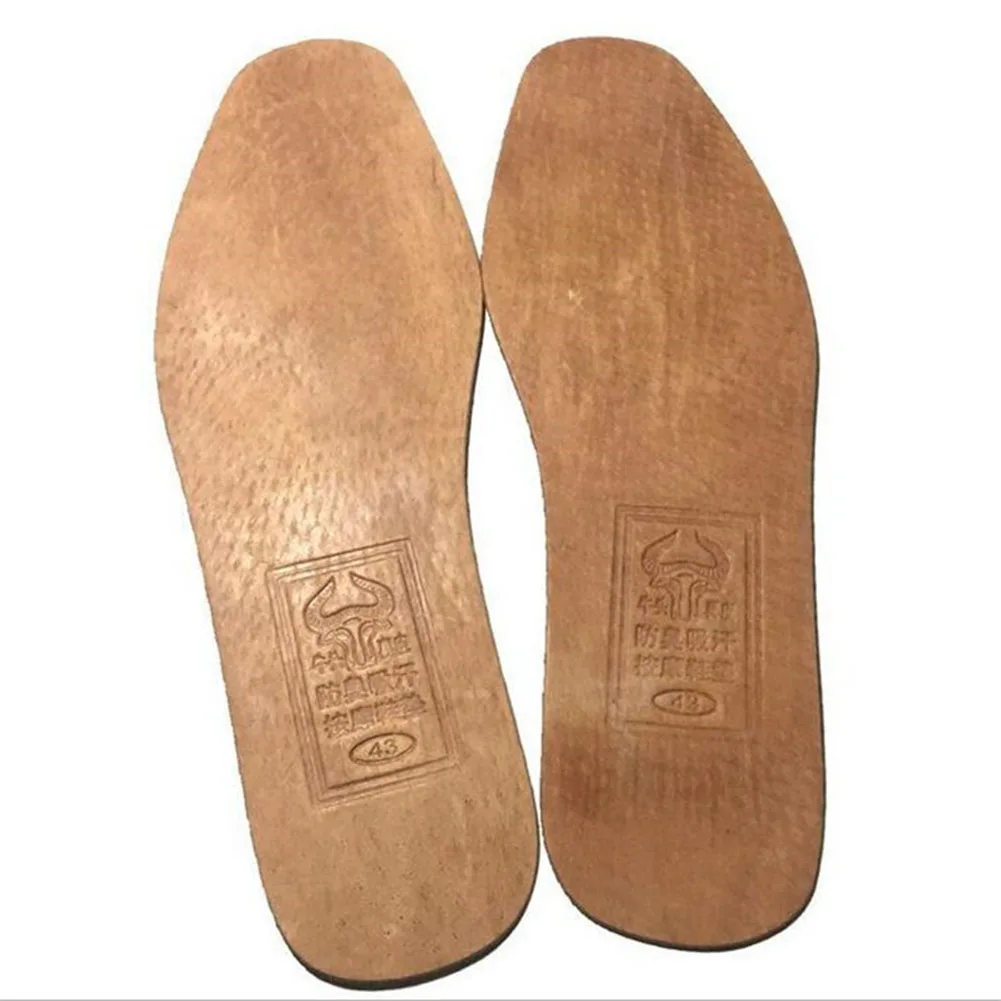 Insole For Shoes Men Women Comfortable Deodorant Casual Leather Insoles For Feet Quality Genuine Leather Flats Shoe Sole