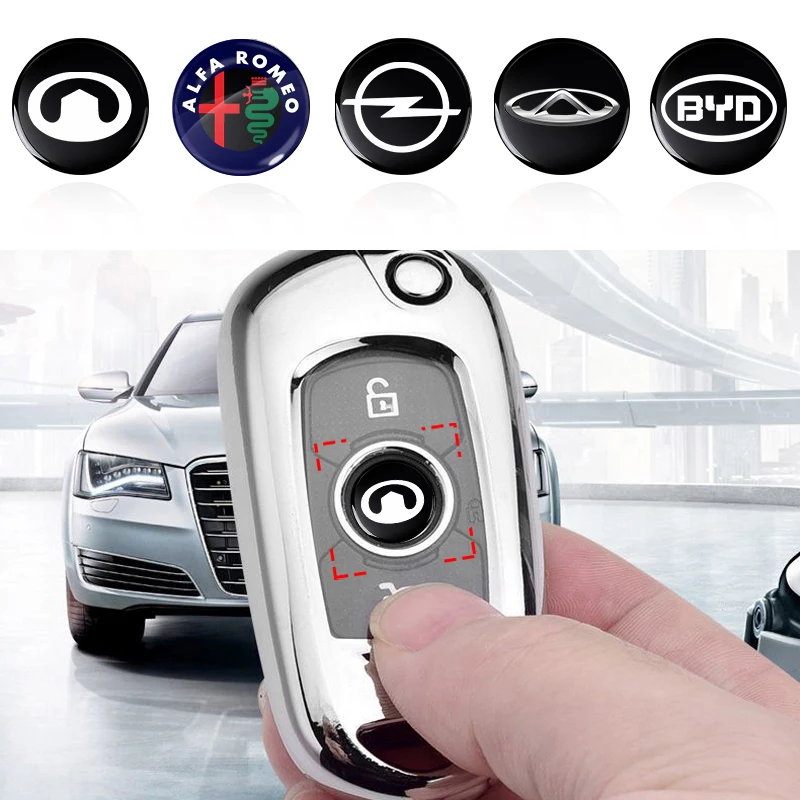 

10pcs Car Remote Key Shell Emblem Stickers for Dacia Duster Logan Sandero 2 Mcv Sandero MK Cilo Stepway Dokker Car Accessories