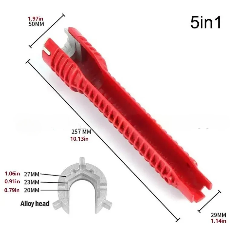 Ручка с двойной головкой гаечный ключ инструмент 8 в 1 для раковины ремонта