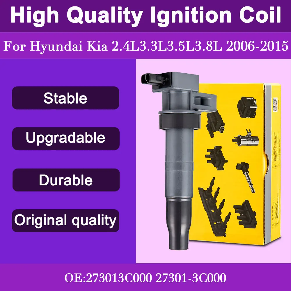 

273013C000 27301-3C000 1PC-4PCS Ignition Coil For Hyundai Kia 2.4L3.3L3.5L3.8L 2006-2015 For Hyundai 27301 3C000 UF546