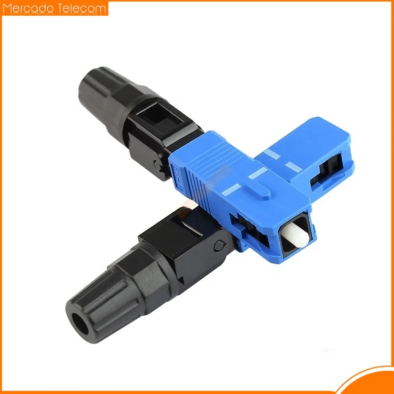 Best price SC APC/UPC Single Mode Fiber Optic Fast Connector SC Quick Connector FTTH Tool Cold Connection Optical Adapter