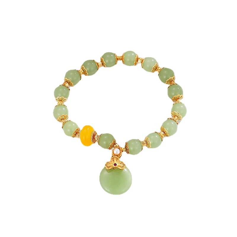 Натуральный нефритовый подвесной браслет Hotan в форме капли воды для женщин