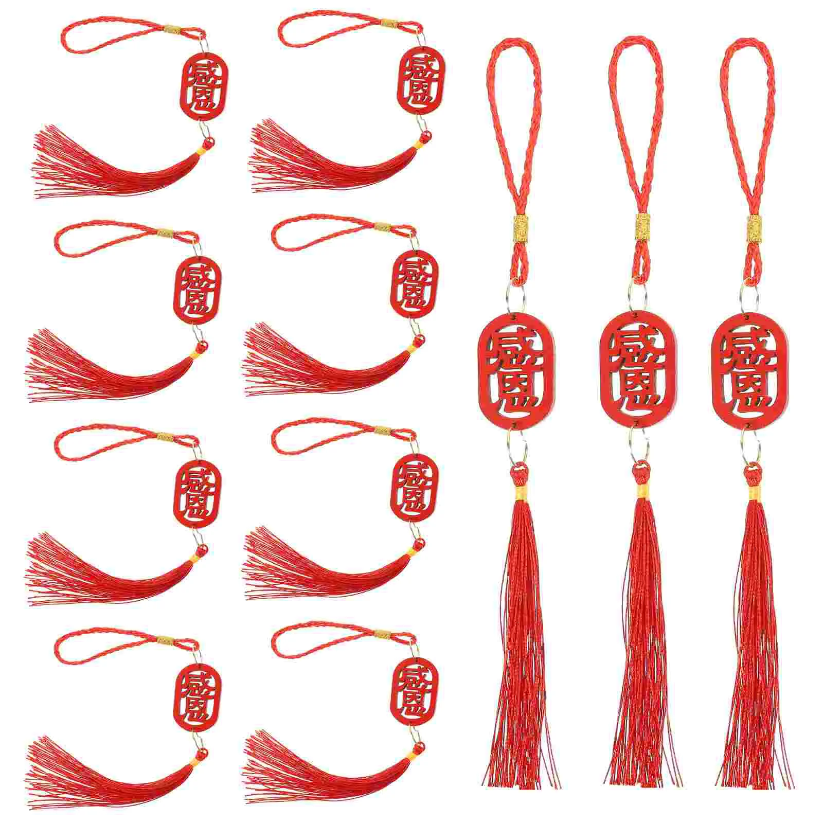 

25 Pcs Wall Interior Pendant Pot Ornament Door Hanging Decor New Year Chinese Decorations Wooden Style Car
