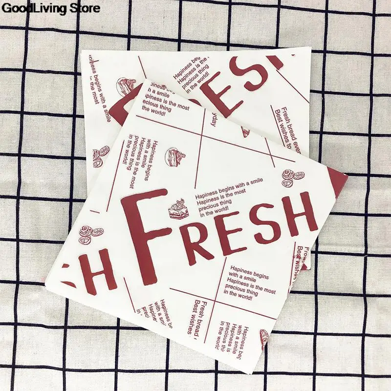 50 листов масляная бумага для упаковки хлеба сэндвичей гамбургеров картофеля фри