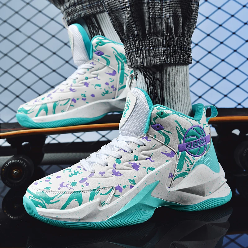 New Hot Style Men's Basketball Shoes High-Top Sneakers Unisex Women Non-slip Durable Sports Shoes Training Athletic Men Sneakers