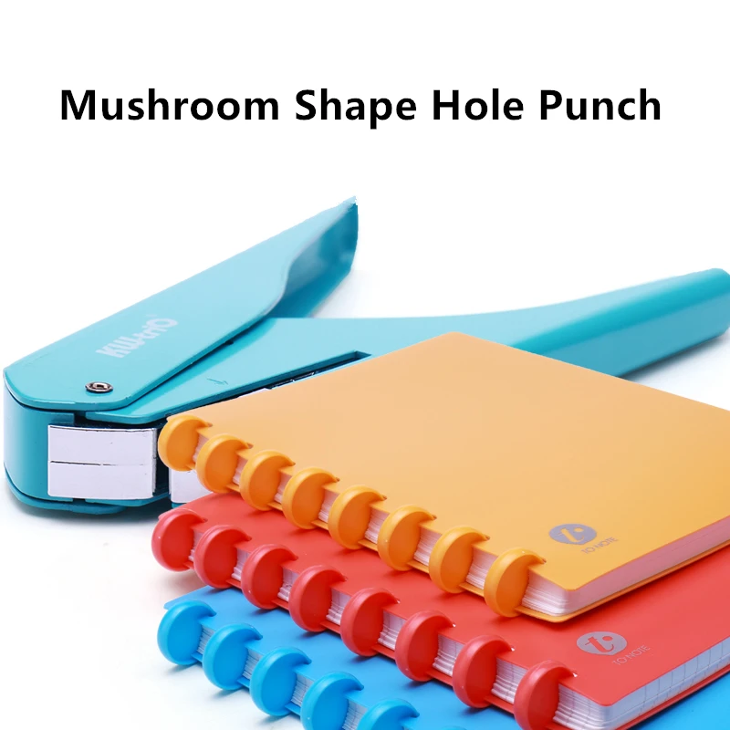 Creative Mushroom Shape Hole Punch Disc Ring T-type Puncher DIY Paper Cutter Craft Machine for Offices Planner Stationery 09983