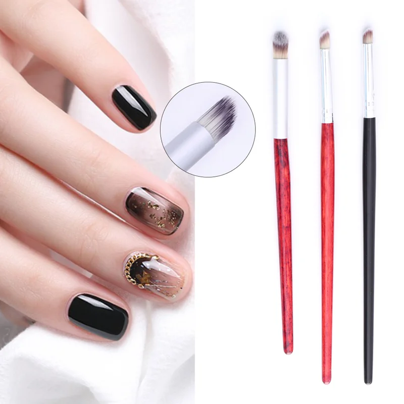 

Mahogany Pole Slanted Nail Pen Gradient Effect Nail Brush UV Gel Glazing Painting Pen Cylindrical Bristles Draw Paint Pen Brush