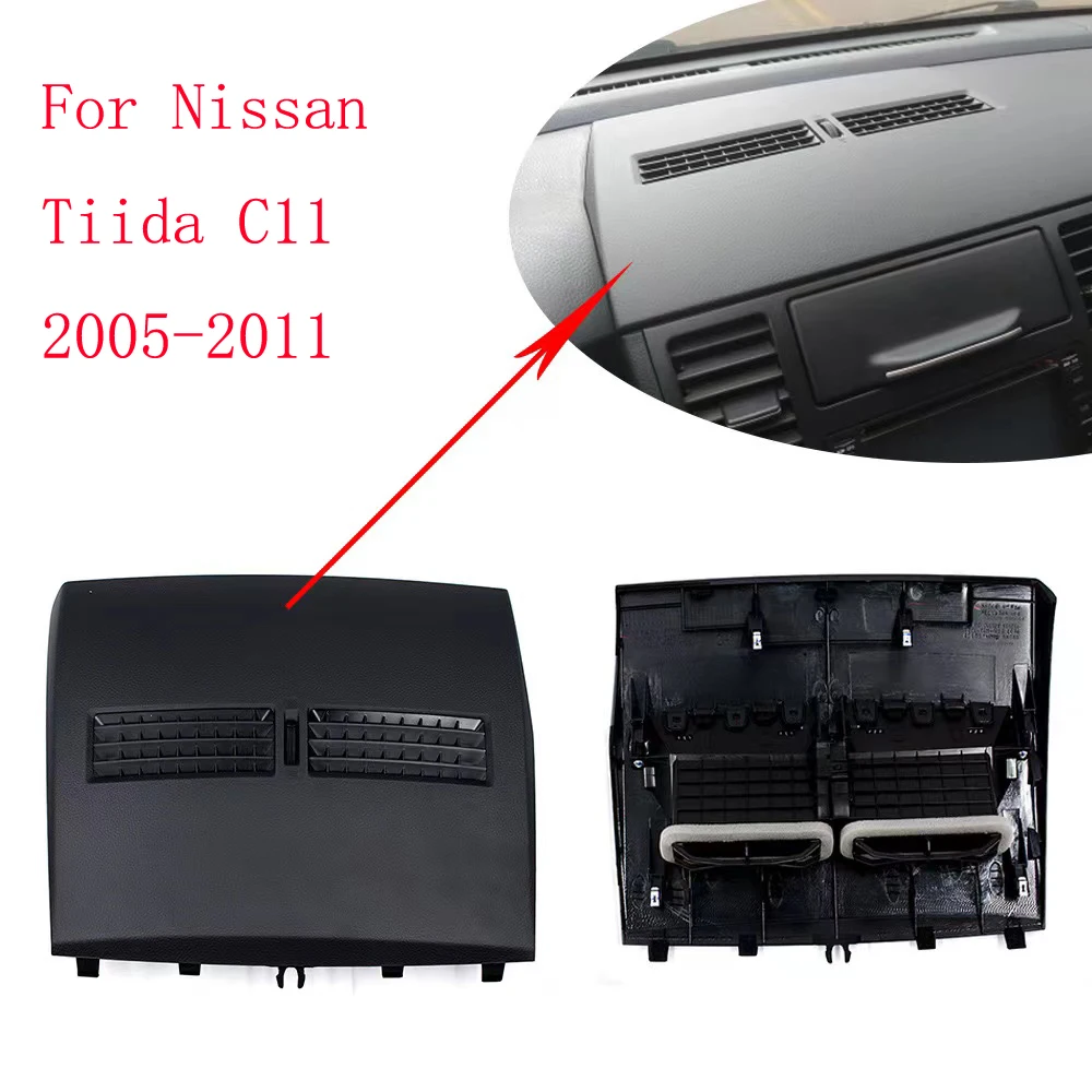 Фото Для Nissan Tiida 2005-2011 автомобильный финишер-крышка приборной панели, вентиляционные отверстия, средняя крышка кондиционера, крышка приборной панели, передняя оболочка №4
