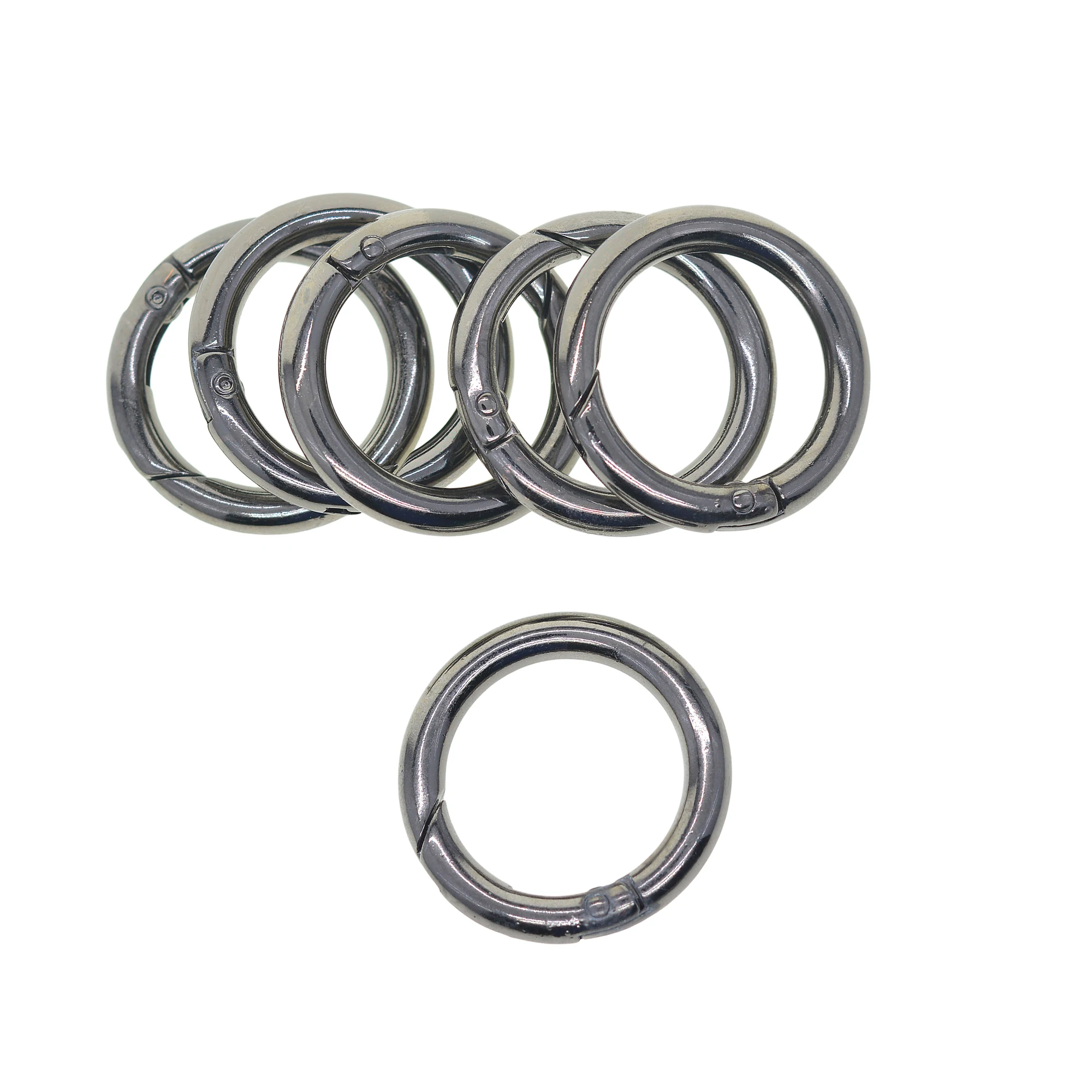 10 шт. 1 дюйм маленький струйный Черный сплав пружинный Круглый круглый O Пряжка