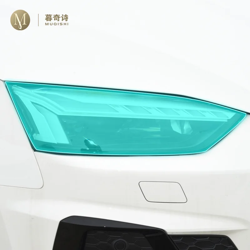

For Audi A5 8T3 2020-2023Car Exterior Headlamps Transparent/smoked black TPU Anti scratch protective film Anti sand stone Repair