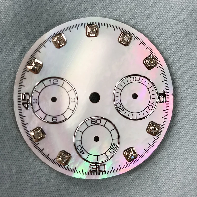 29 мм черный белый цвет бриллиантовый циферблат с корпусом подходит для часов