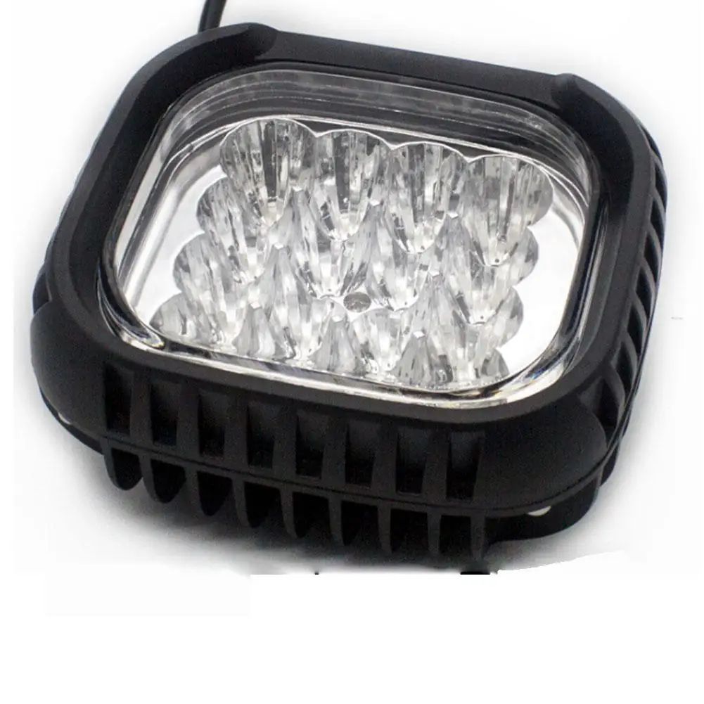 

Aluminum Car Work Light Off-road Dome Lamp 48w 16led Square 4-inch Spotlight Forklift Excavator Lighting Lights