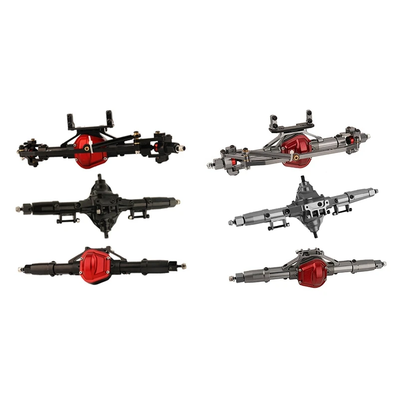 

Metal Front Intermediate Rear Axle Set For Axial SCX10 90021 90027 90028 6X6 6WD 1/10 RC Crawler Car Accessories Parts Black